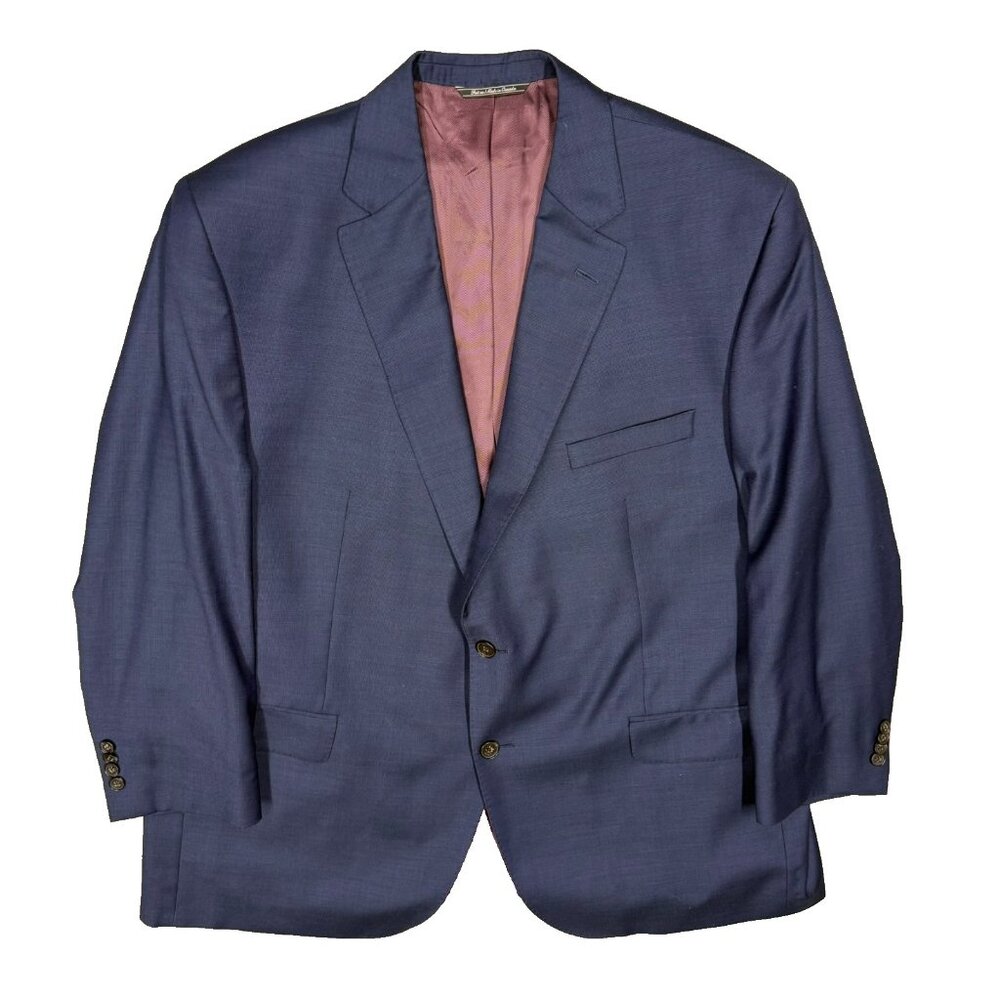 Jack Victor Blazer Textured Wool Sport Coat Blue "Napoli CT" 50R